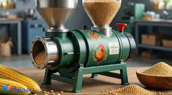 ماكينة تصنيع علف دواجن صغيرة بطاقة إنتاجية 400 إلى 600 كجم في الساعة