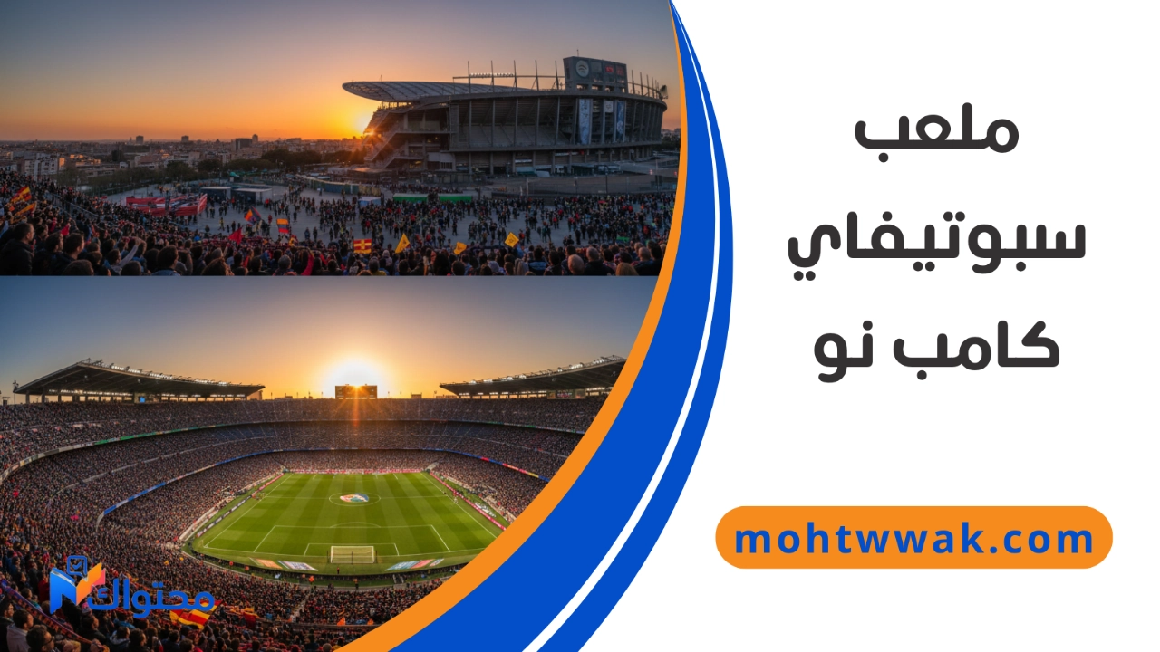 ملعب سبوتيفاي كامب نو مع جماهير برشلونة