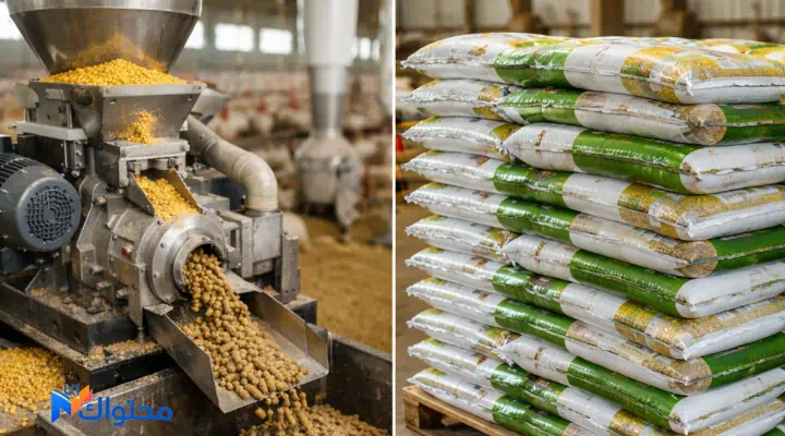 مقارنة بين تصنيع الأعلاف داخل المزرعة وشراء العلف التجاري الجاهز