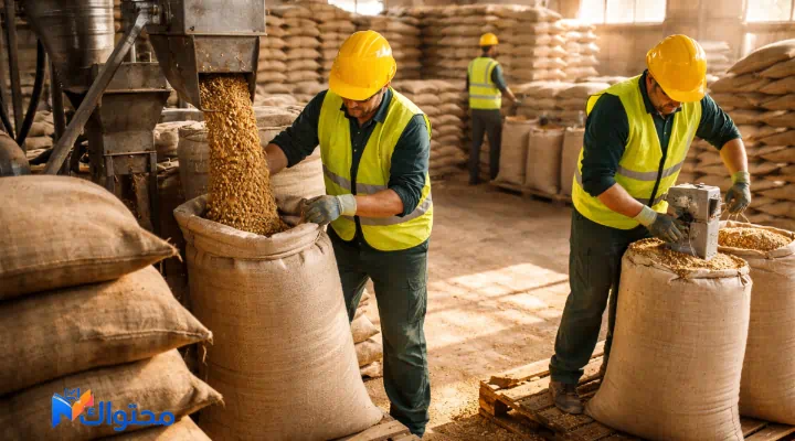 خط إنتاج العلف الحيواني