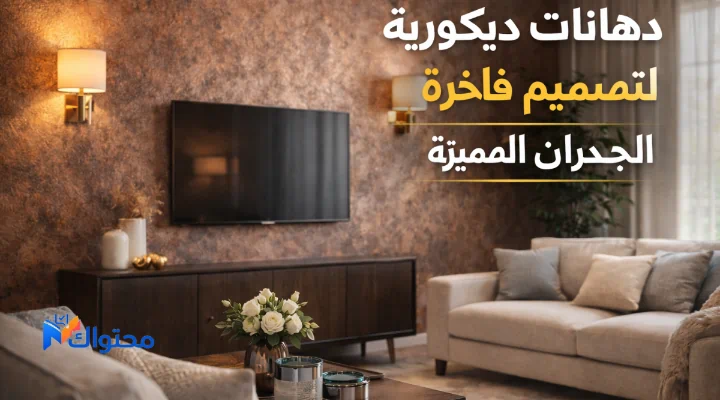 جدار داخلي مطلي بدهان ديكوري بنمط جرافياتو أو ملمس قطيفة