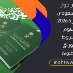 إصدار جواز سفر سعودي لأول مرة 2026