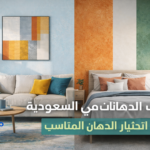 غرف حديثة مدهونة بألوان متعددة تظهر خامات الدهانات الحوائط المختلفة