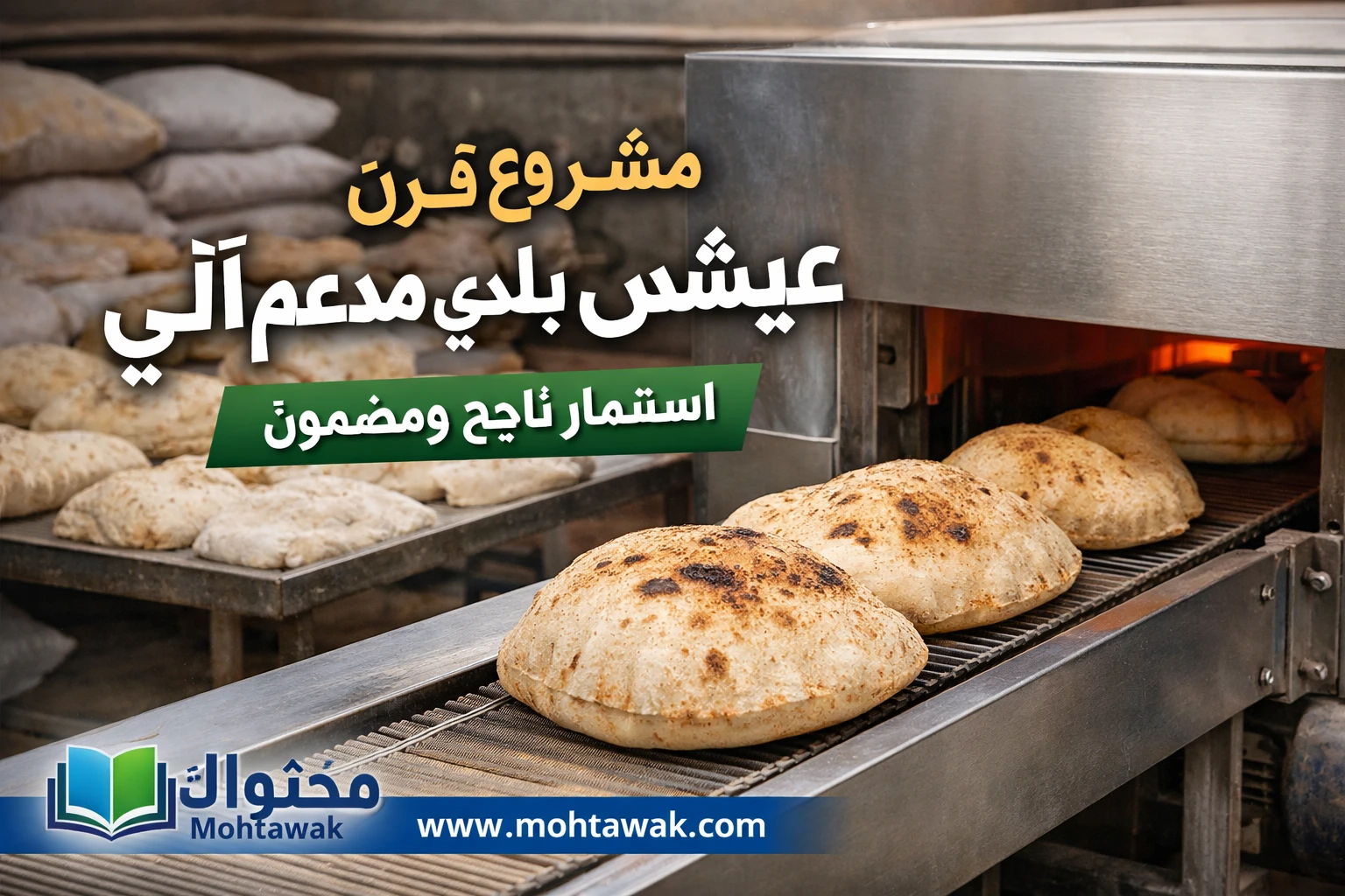 مشروع فرن عيش بلدي مدعم آلي